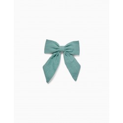 BARRIER WITH FABRIC BOW FOR BABY AND GIRL, GREEN