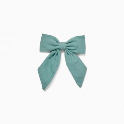 BARRIER WITH FABRIC BOW FOR BABY AND GIRL, GREEN