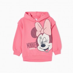 Brushed Cotton Sweatshirt For Girls 'Minnie', Pink