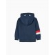COTTON JACKET WITH HOOD-MASK FOR BOYS 'CAPTAIN AMERICA', DARK BLUE