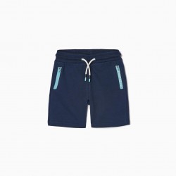 SPORTS SHORTS FOR BOYS 'SEARCHING FOR LIFE', DARK BLUE