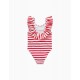 'MINNIE' STRIPED SWIMSUIT, RED/WHITE