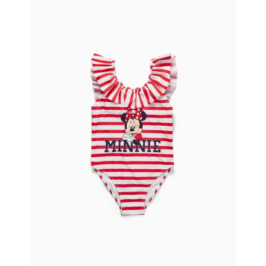 'MINNIE' STRIPED SWIMSUIT, RED/WHITE