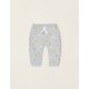 Cotton Pants For Newborn 'Jungle Animals', Blue