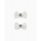 PACK 2 HAIR INDENTS FOR BABY AND GIRL 'DIAMOND', WHITE