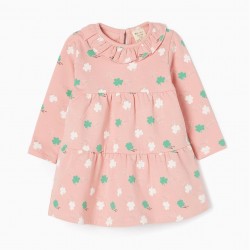 CARDED DRESS COTTON FOR BABY GIRL, PINK
