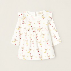 DRESS WITH THERMAL EFFECT FOR NEWBORN, WHITE