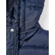 PADDED JACKET WITH POLAR LINING AND REMOVABLE HOOD FOR GIRL, DARK BLUE