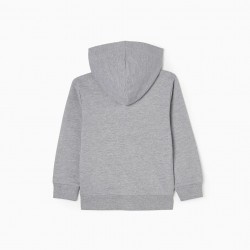 CARDED HOODED JACKET FOR 'AVENGERS' BOY, GREY