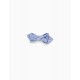 HAIR SLING WITH BOW AND STRIPES FOR BABY AND GIRL, WHITE/BLUE