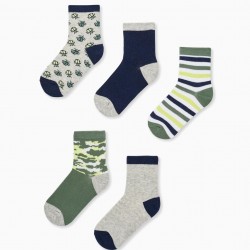 PACK 5 PAIRS OF SOCKS FOR BOYS, MULTICOLOR