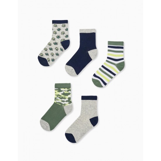 PACK 5 PAIRS OF SOCKS FOR BOYS, MULTICOLOR