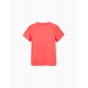 SHORT SLEEVE T-SHIRT FOR BOYS 'SWALLOWS', RED