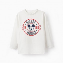 COTTON T-SHIRT FOR BOYS 'MICKEY', WHITE