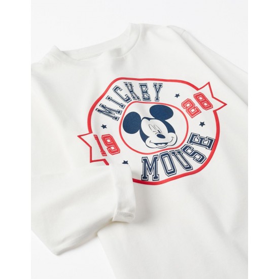 COTTON T-SHIRT FOR BOYS 'MICKEY', WHITE