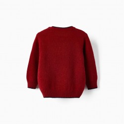WOOL SWEATER FOR BABY BOY, RED
