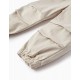 SPORTS TWILL PANTS FOR BABY GIRLS, BEIGE