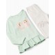 COTTON PAJAMAS FOR GIRLS 'GLOW IN THE DARK - FAIRIES', GREEN/PINK