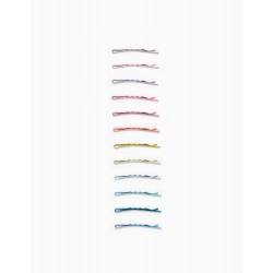 PACK OF 12 HAIRPINS FOR BABY AND GIRL, MULTICOLOR