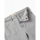 GIRLS' BRUSHED COTTON JEANS 'SKINNY FIT', GRAY