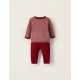 KNITTED ROMPER FOR NEWBORN 'RENA - NATAL', RED