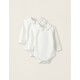 PACK OF 2 COTTON BODYSUITS FOR NEWBORNS, WHITE