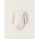 PACK OF 4 CROSSOVER BODYSUITS FOR NEWBORN AND BABY 'FLOWERS', PINK/WHITE