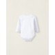 PACK OF 5 LONG SLEEVE BODYSUITS FOR BABY AND NEWBORN, WHITE
