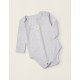 PACK OF 5 COTTON BODYSUITS FOR NEWBORN AND BABY 'FLORES & BORBOLETAS', WHITE/PINK