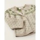 KNITTED JACKET FOR NEWBORN, GREY/GREEN