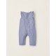 STRIPED JUMPSUIT WITH RUFFLES FOR NEWBORN, BLUE/WHITE