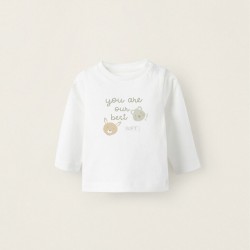 'YOU ARE OUR BEST GIFT' NEWBORN LONG SLEEVE T-SHIRT, WHITE
