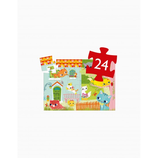 PUZZLE 24PCS DJECO PACHAT AND FRIENDS 3A+