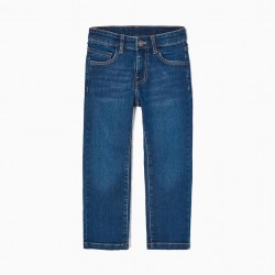 'STRAIGHT FIT' BOY ELASTIC JEANS, BLUE