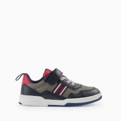 COMBINED SNEAKERS FOR BOY, DARK BLUE/RED