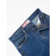 STRAIGHT FIT JEANS FOR KIDS 'ZY POWER JEANS', BLUE