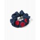 ELASTIC SCRUNCHIE FOR BABY AND GIRL, BLUE/RED