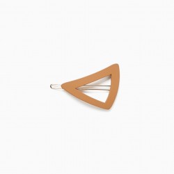 TRIANGULAR HAIRPIN FOR BABY AND GIRL, CAMEL
