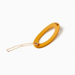OVAL HAIRPIN FOR BABY AND GIRL, CAMEL