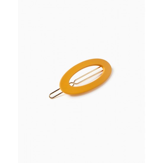OVAL HAIRPIN FOR BABY AND GIRL, CAMEL
