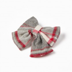 TATTER WITH BABY TIE AND GIRL 'B&S', GREY/RED