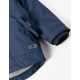 RUBBER PARKA WITH HOOD FOR BABY BOYS, DARK BLUE