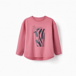 COTTON T-SHIRT FOR GIRLS 'TREE', LILAC
