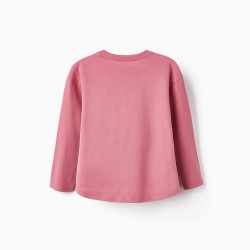 COTTON T-SHIRT FOR GIRLS 'TREE', LILAC