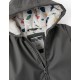RUBBER PARKA WITH HOOD FOR BABY BOYS, DARK GRAY
