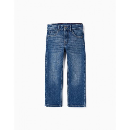 STRAIGHT FIT JEANS FOR BOYS, BLUE