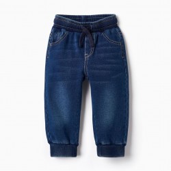 SPORTS JEANS FOR BABY BOYS, DARK BLUE