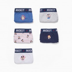 PACK OF 5 COTTON SLIPS FOR BOYS 'MICKEY', MULTICOLOR