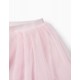 COTTON PAJAMAS WITH SKIRT FOR GIRLS 'GIRLS ROCK', PINK