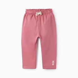 COTTON TRAINING PANTS FOR BABY GIRL, PINK